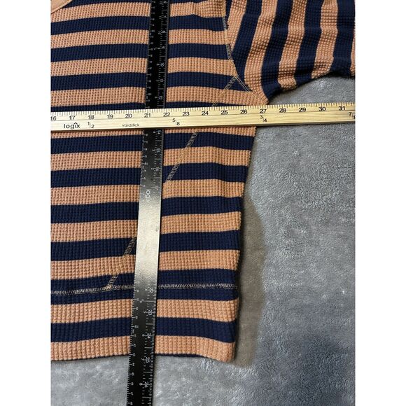 Aerie Offline Waffle Knit Slouchy Top Women's Large Stripes Layers Oversized - Picture 7 of 7